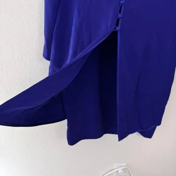 Tom And Linda Platt Womens Midi Dress Size L VTG Wedding Guest MOB Bold Purple - Picture 6 of 8